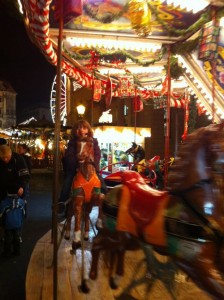 Riesenrad beim Weihnachtsmarkt Magdeburg